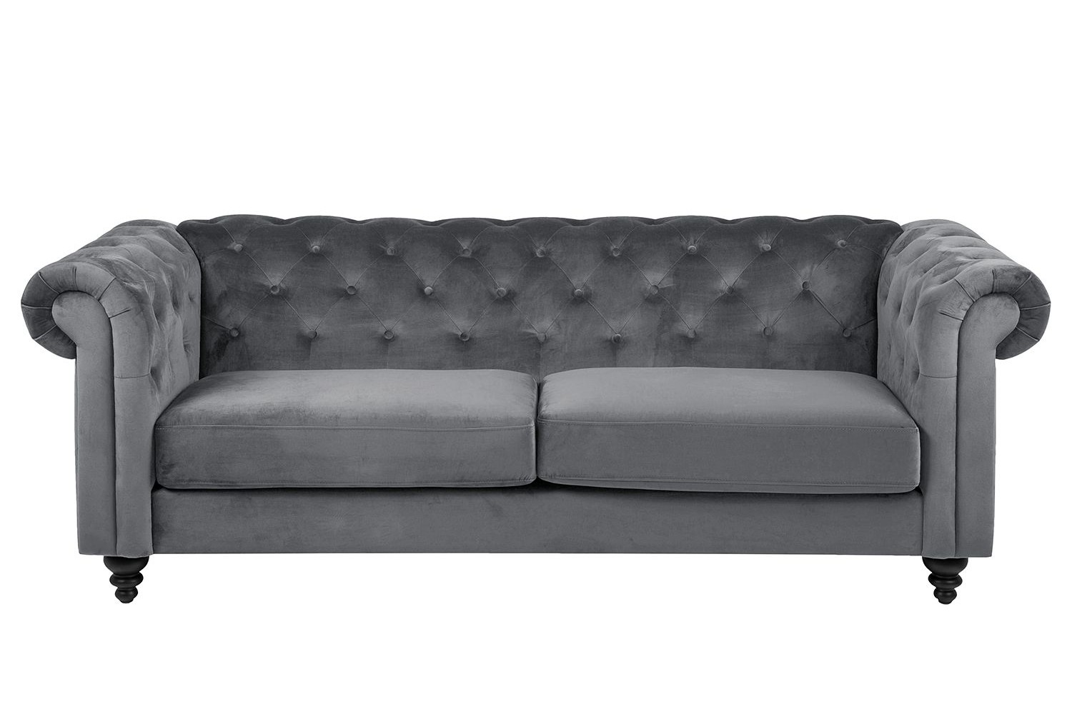 canapele chesterfield dark grey