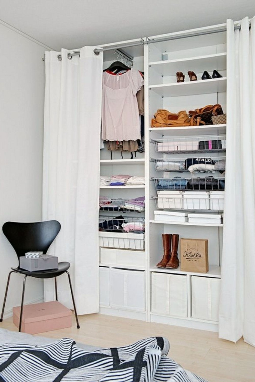dressing mansarda draperii