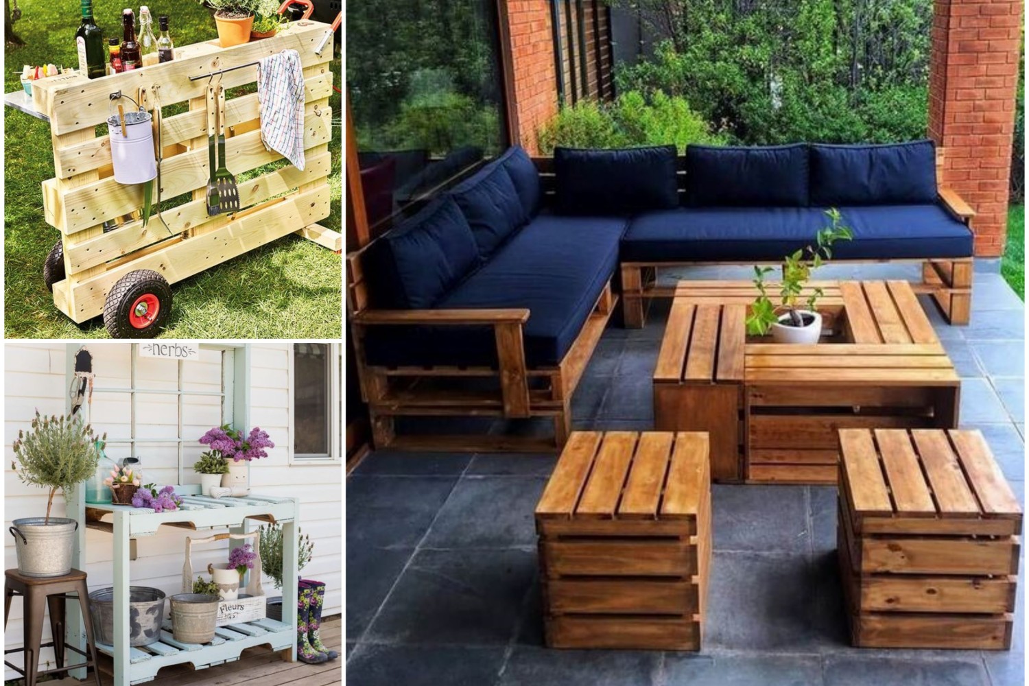 mobilier de exterior realizat din paleti