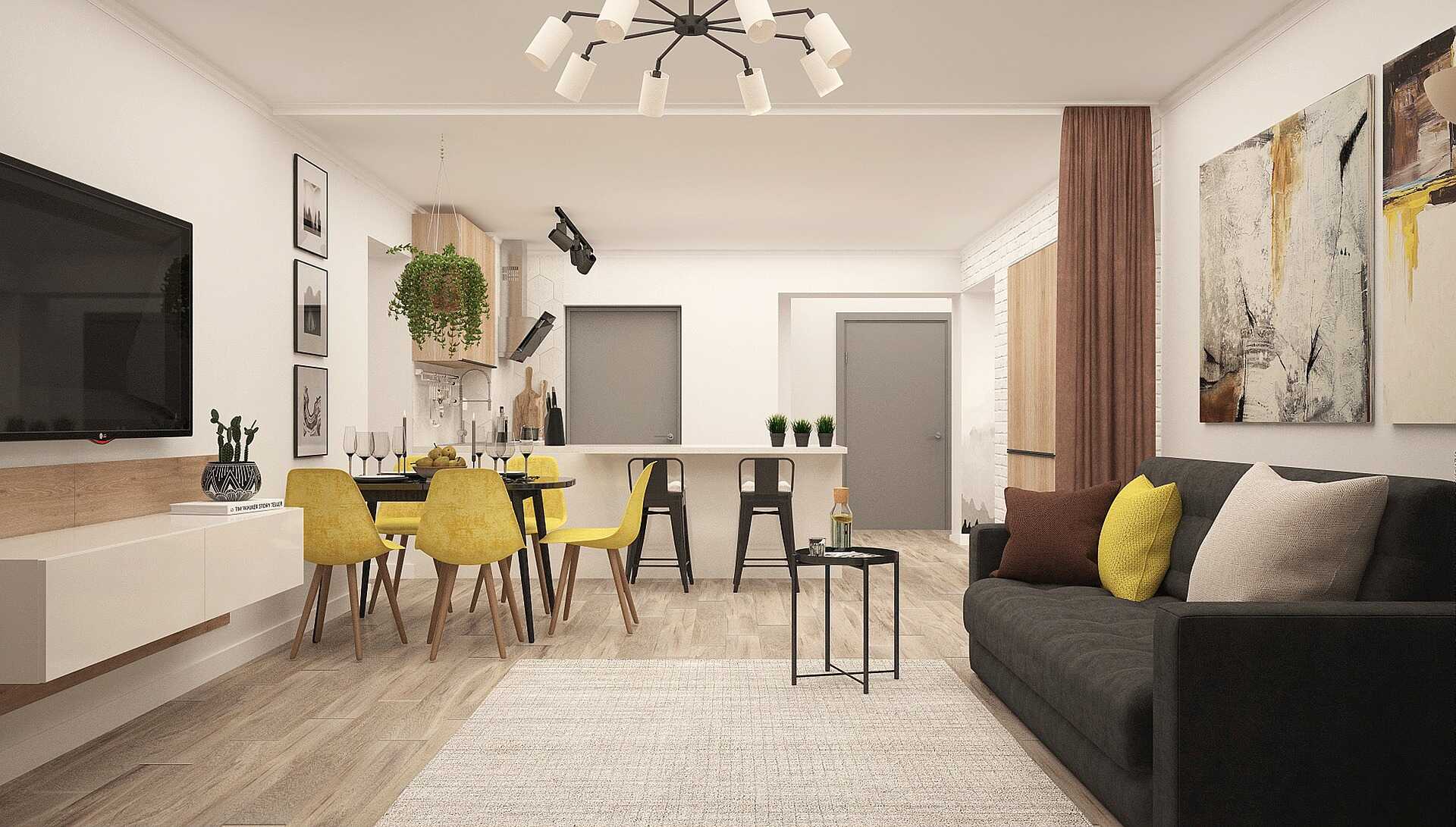 bucatarie open space apartament de două camere bucurești