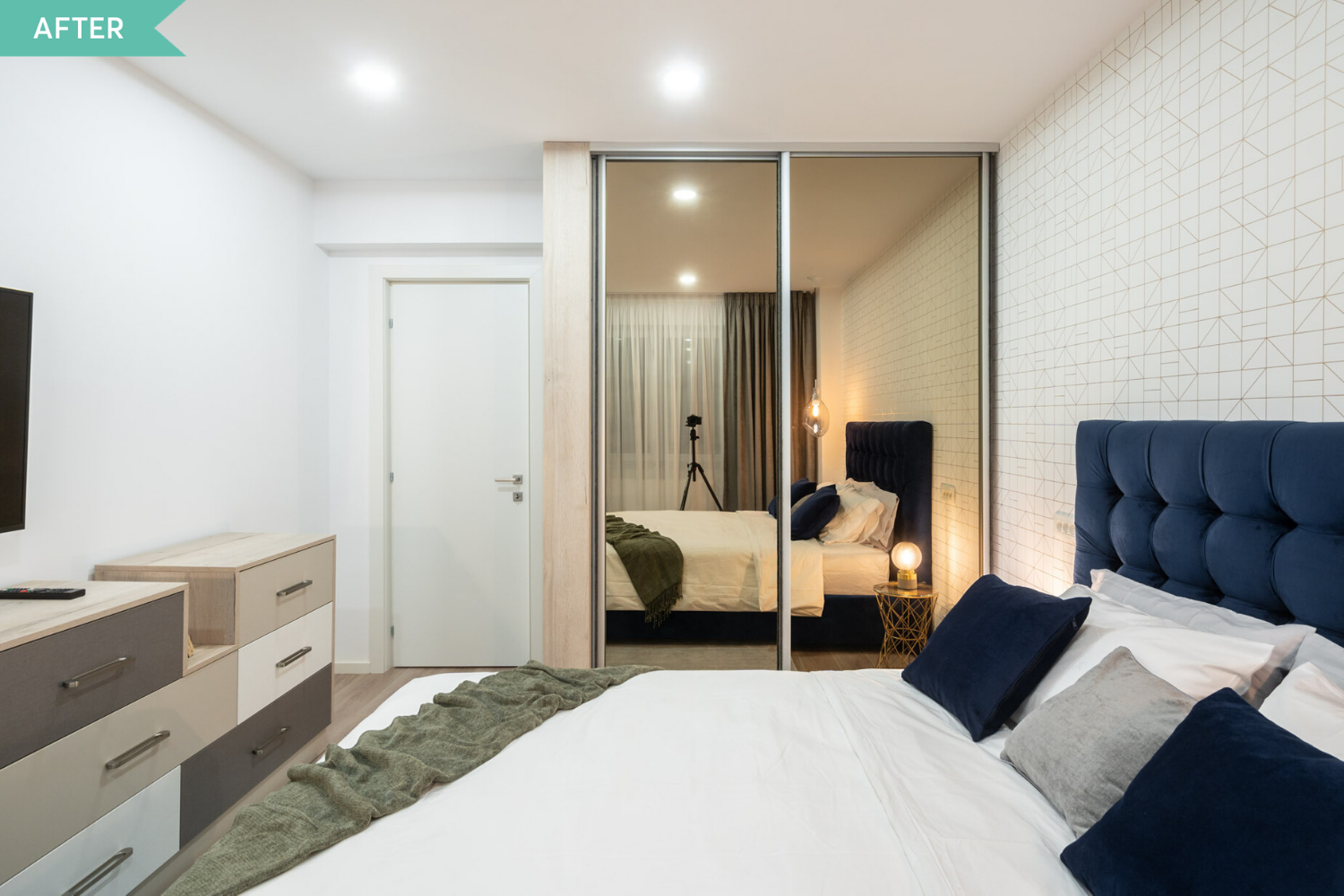 Renovare dormitor apartament vechi - dupa - arh. Cristiana Zgripcea
