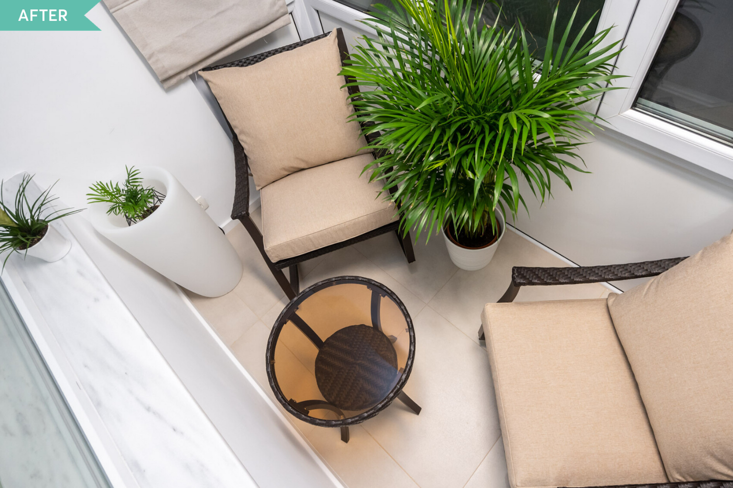 Renovare terasa apartament vechi - dupa - arh. Cristiana Zgripcea