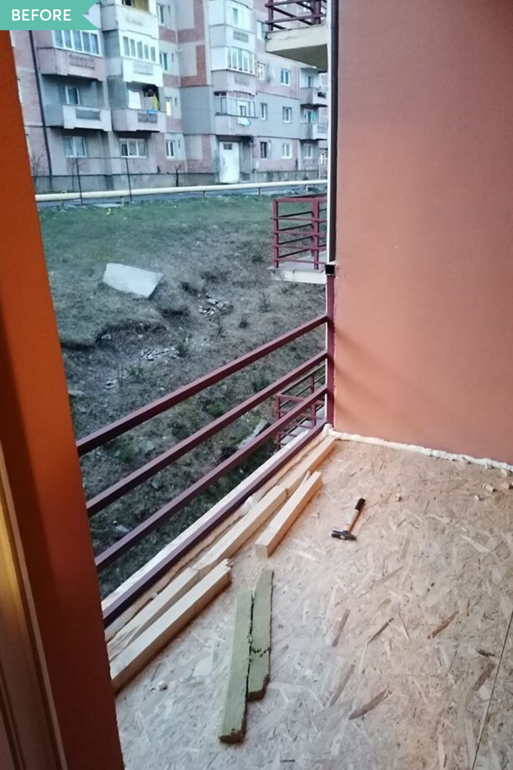 balcon inchis amenajat