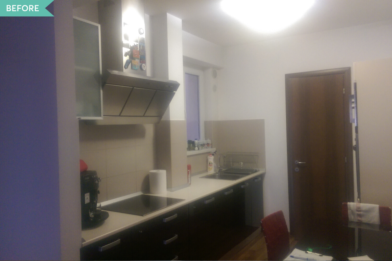 bucătărie apartament cu terasă