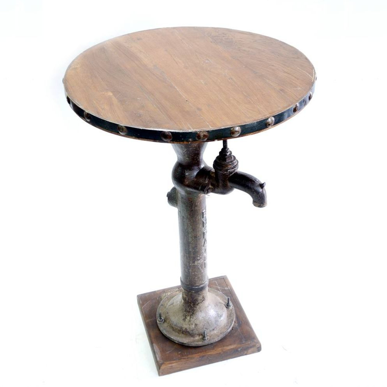mobilier gradina masa de bar lemn masiv industrial fountain