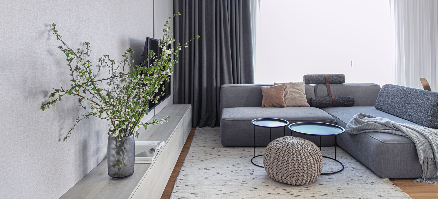 Amenajare living cu canapea gri - Yoka Design - Bucuresti - cover