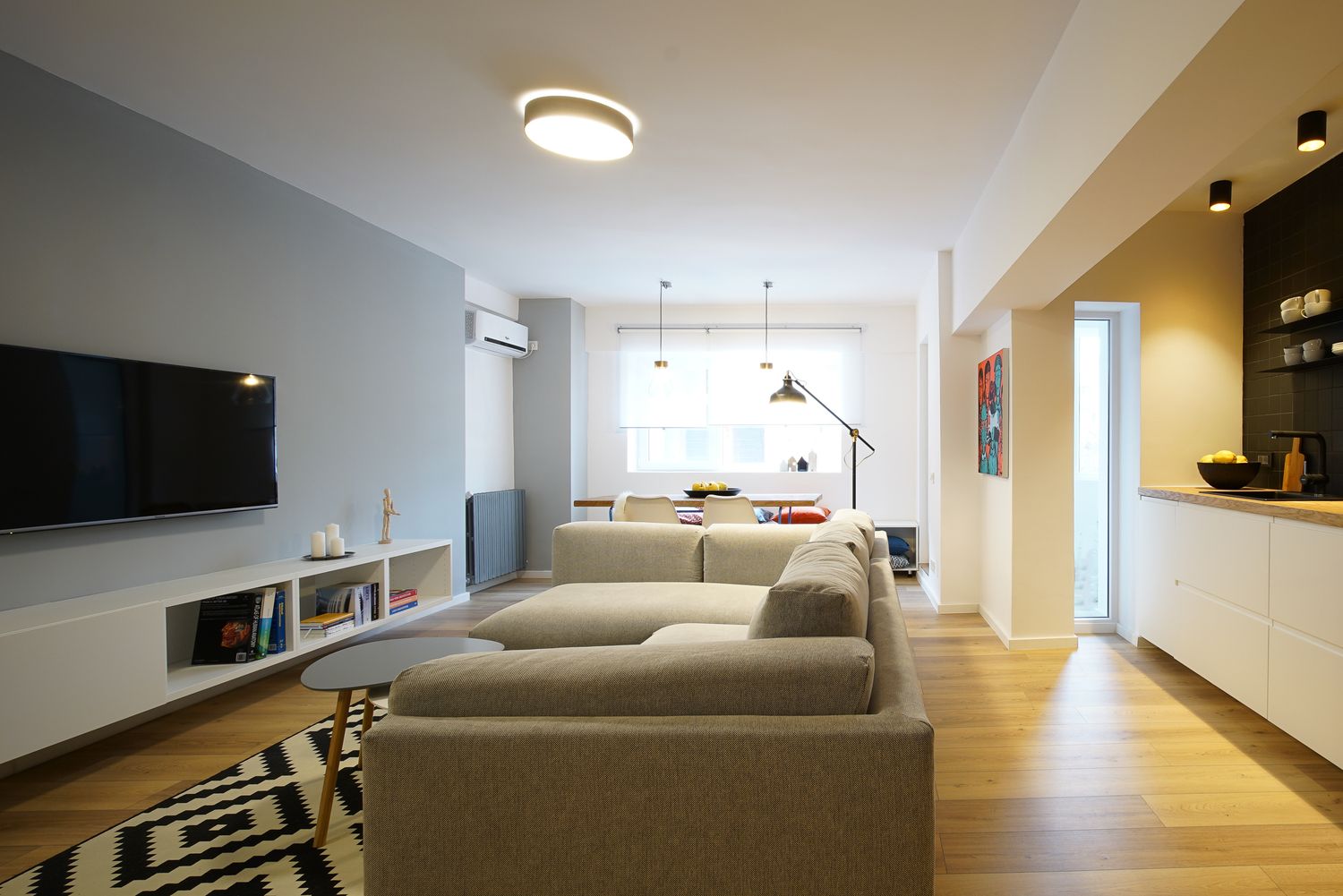 recompartimentare apartament doua camere living