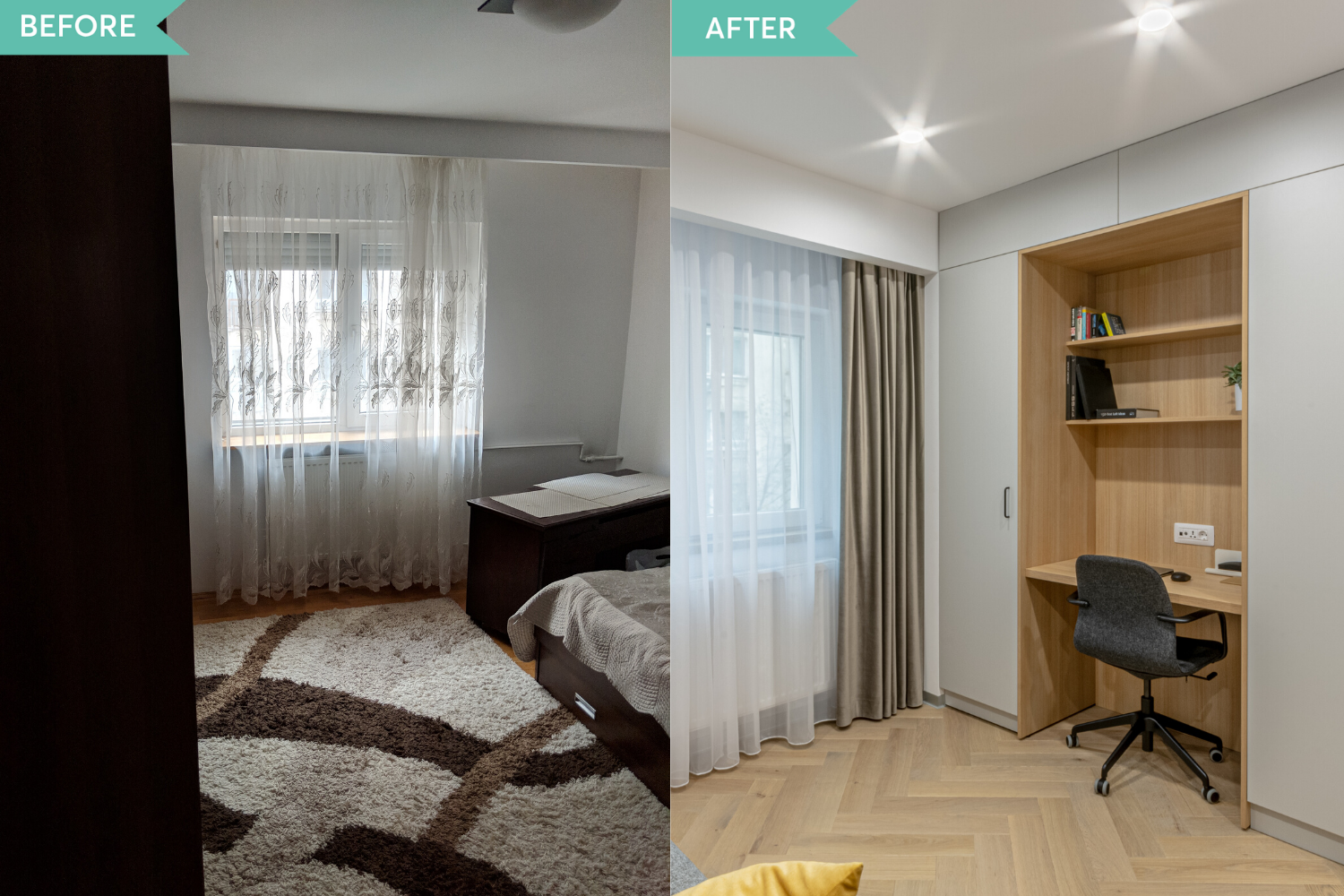 Before and after - renovare birou - Craftr
