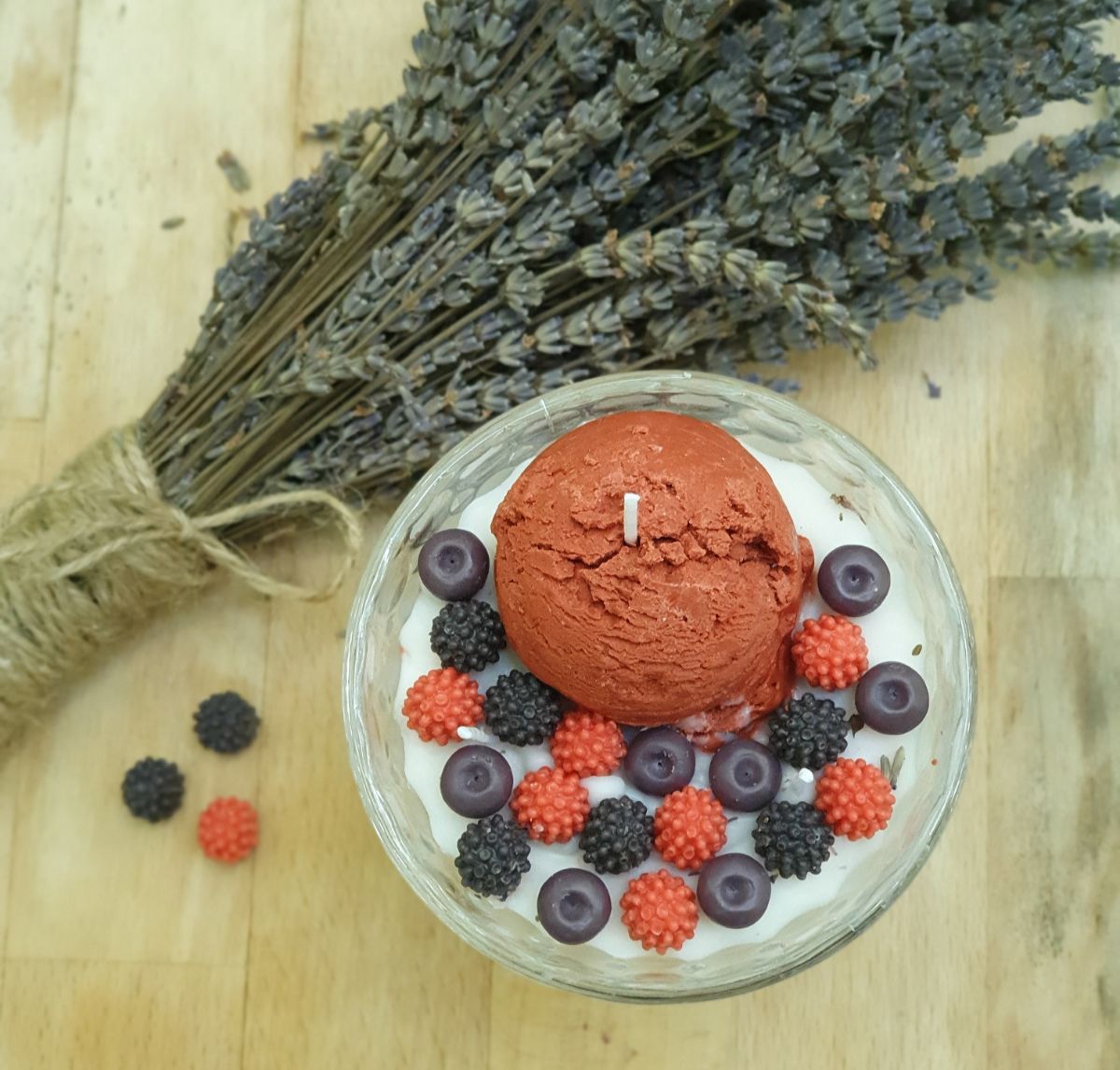 lumanari decorative ice cream berries notturno candles