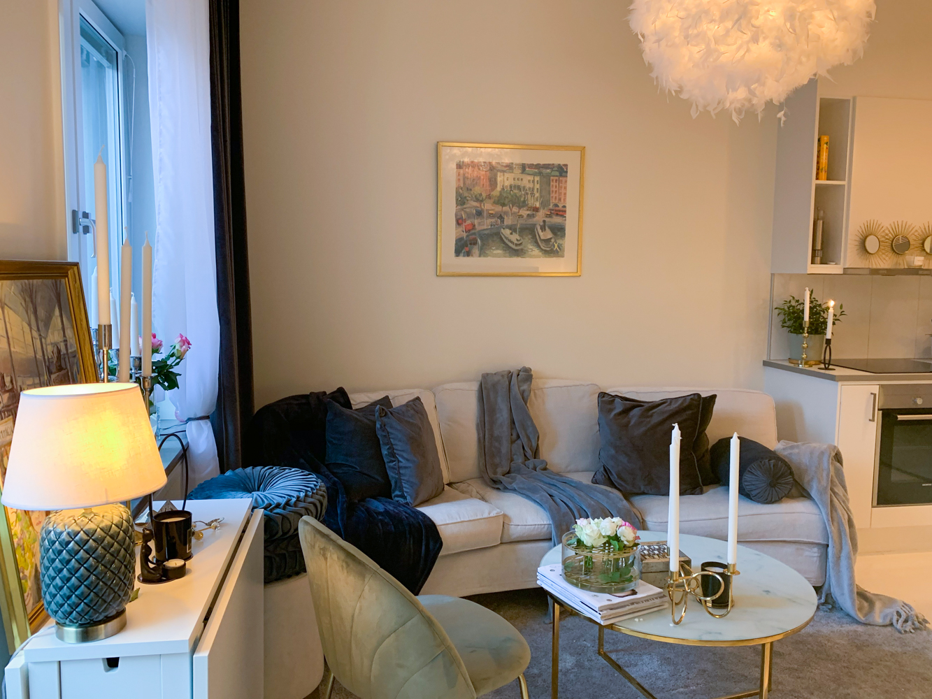 living open space apartament stockholm