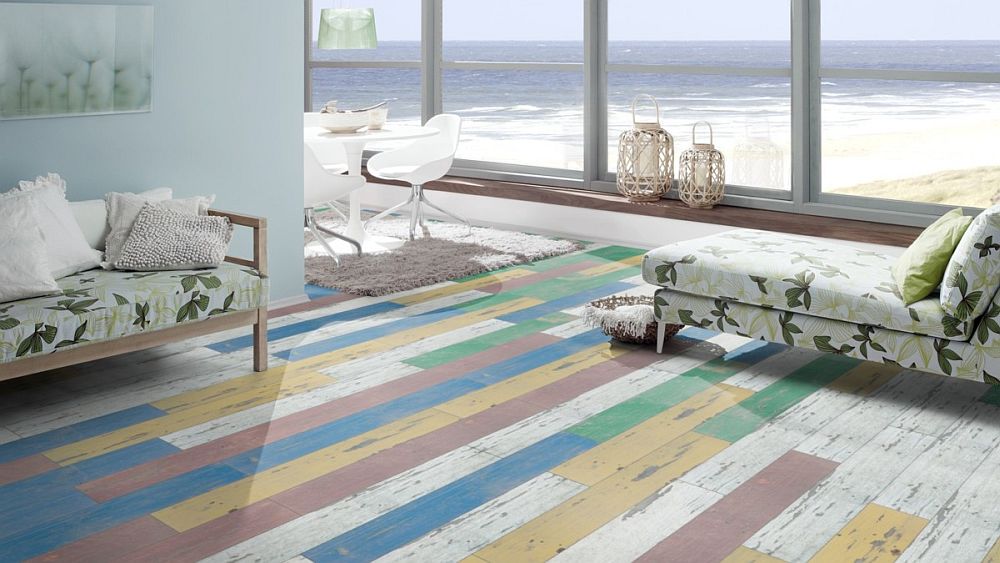 Parchet colorat retro