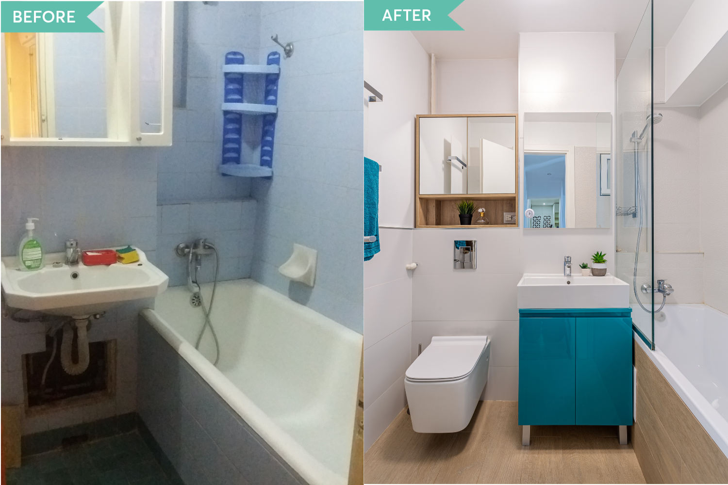 Amenajare Drumul Taberei - before and after - arh. int. Cristina Micu - baie (1)