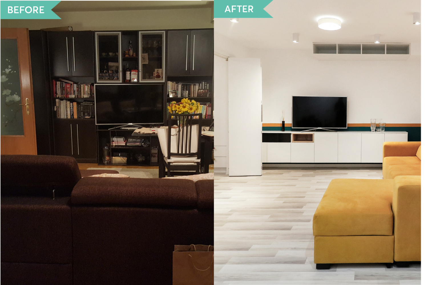 Before and after apartament Alex Calin (1)