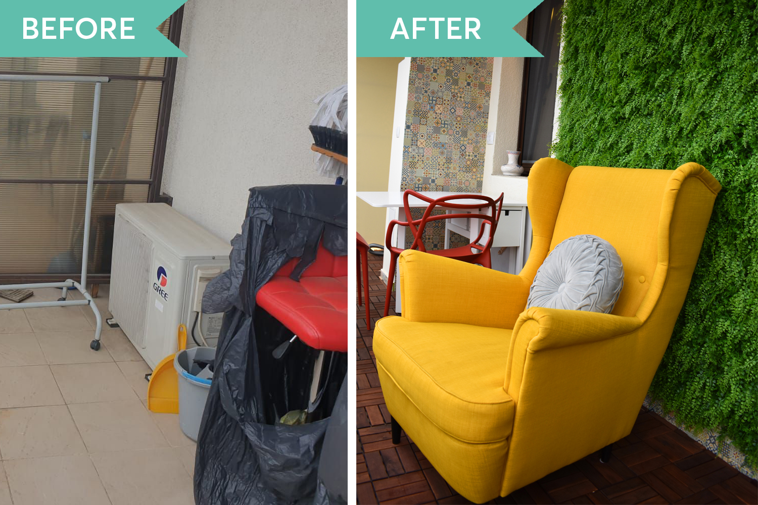 balcon deschis renovat