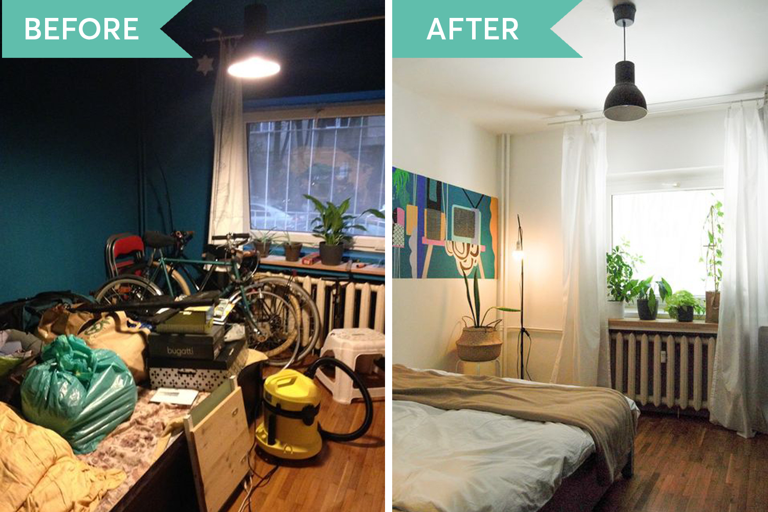 idei amenajare dormitor before&after