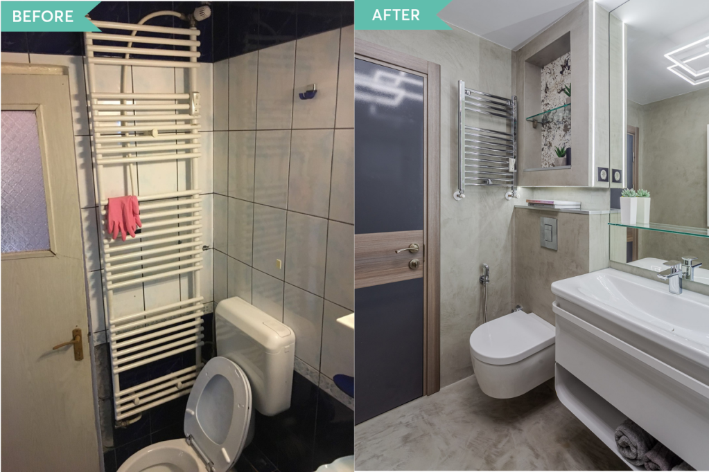 Renovare apartament Vitan arh. Alexandru Bucur Interiology - baie microciment (1)