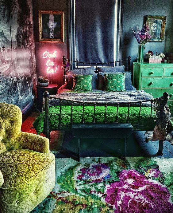 dormitor maximalist