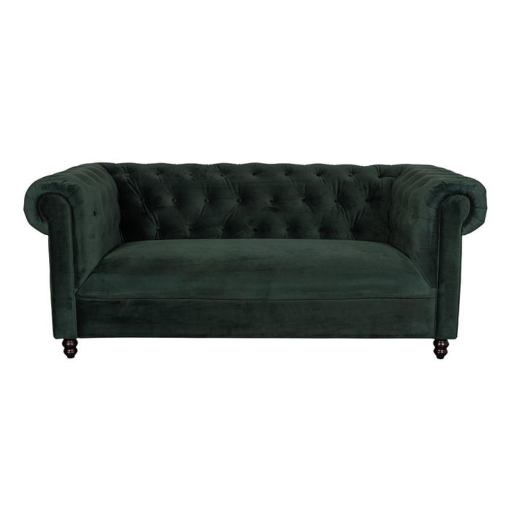 canapea chesterfield catifea verde the home