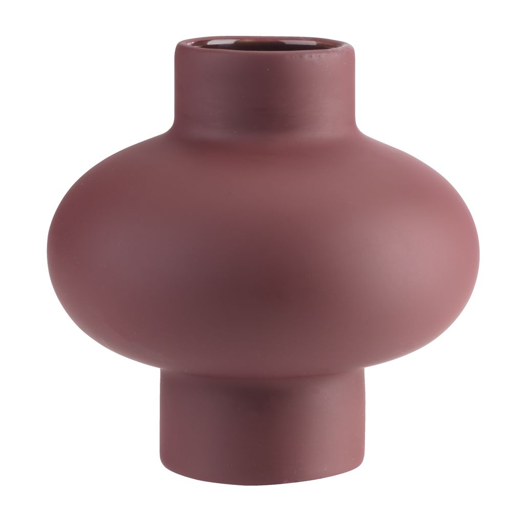 vaza ceramica sculpturala rosie