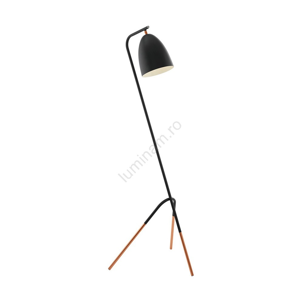 lampadar modern negru cupru