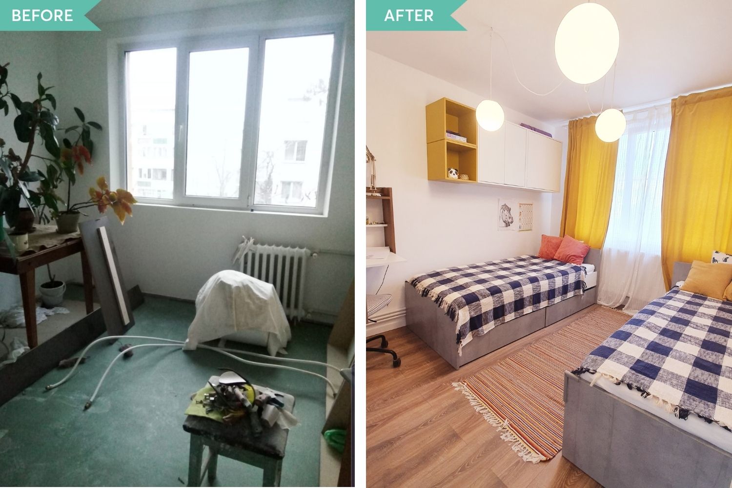 before after amenajare camera copii ludmila corlateanu