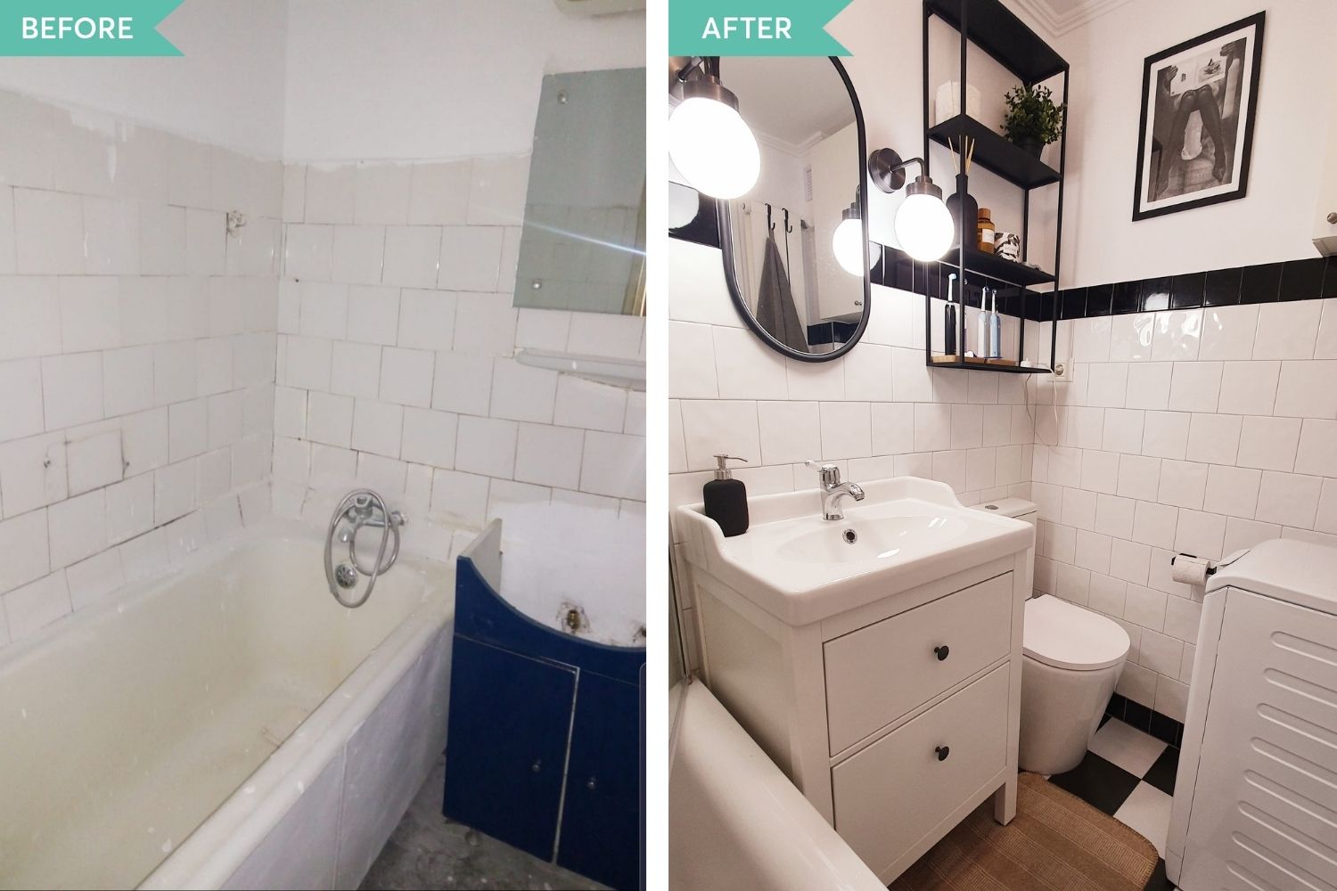 renovare baie before after ludmila corlatean