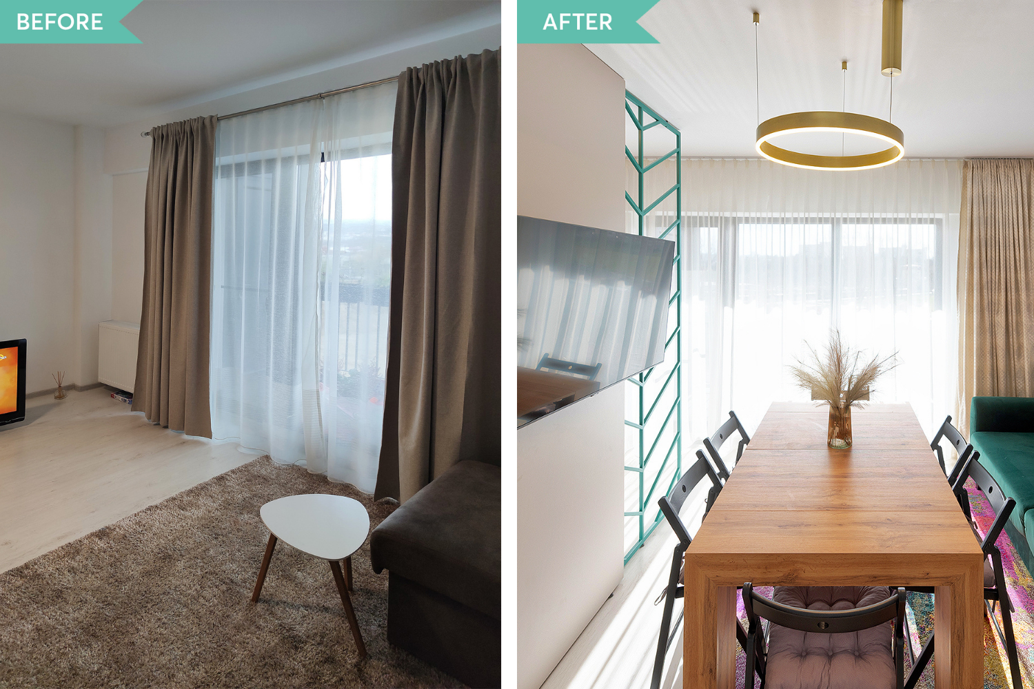 living 3în1 cluj before after masă