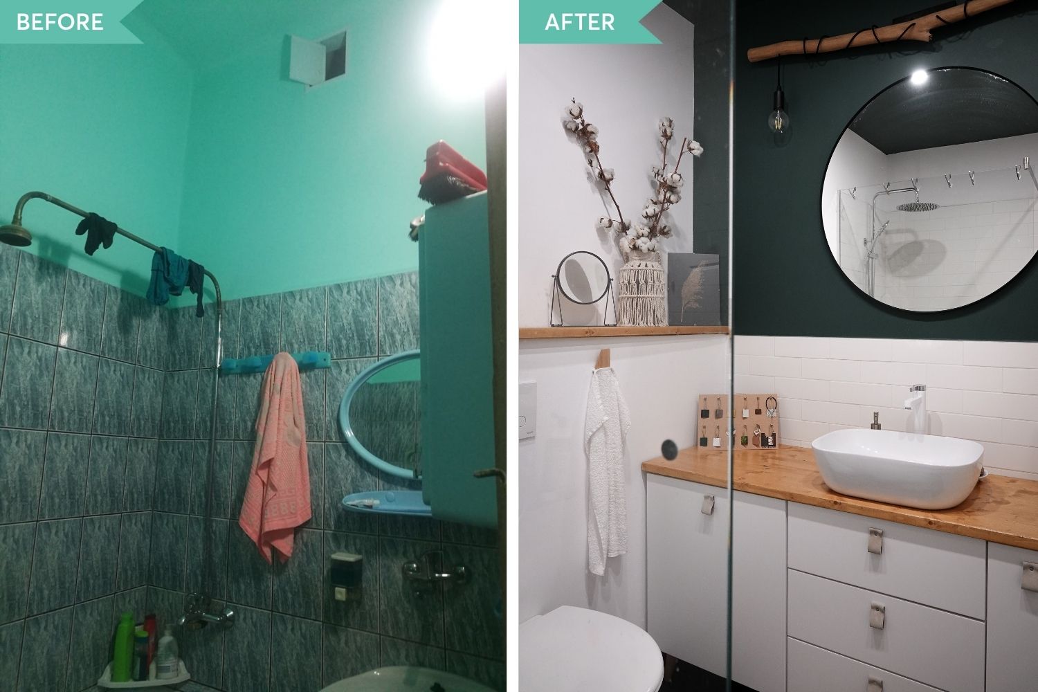 before after amenajare baie casa timisoara
