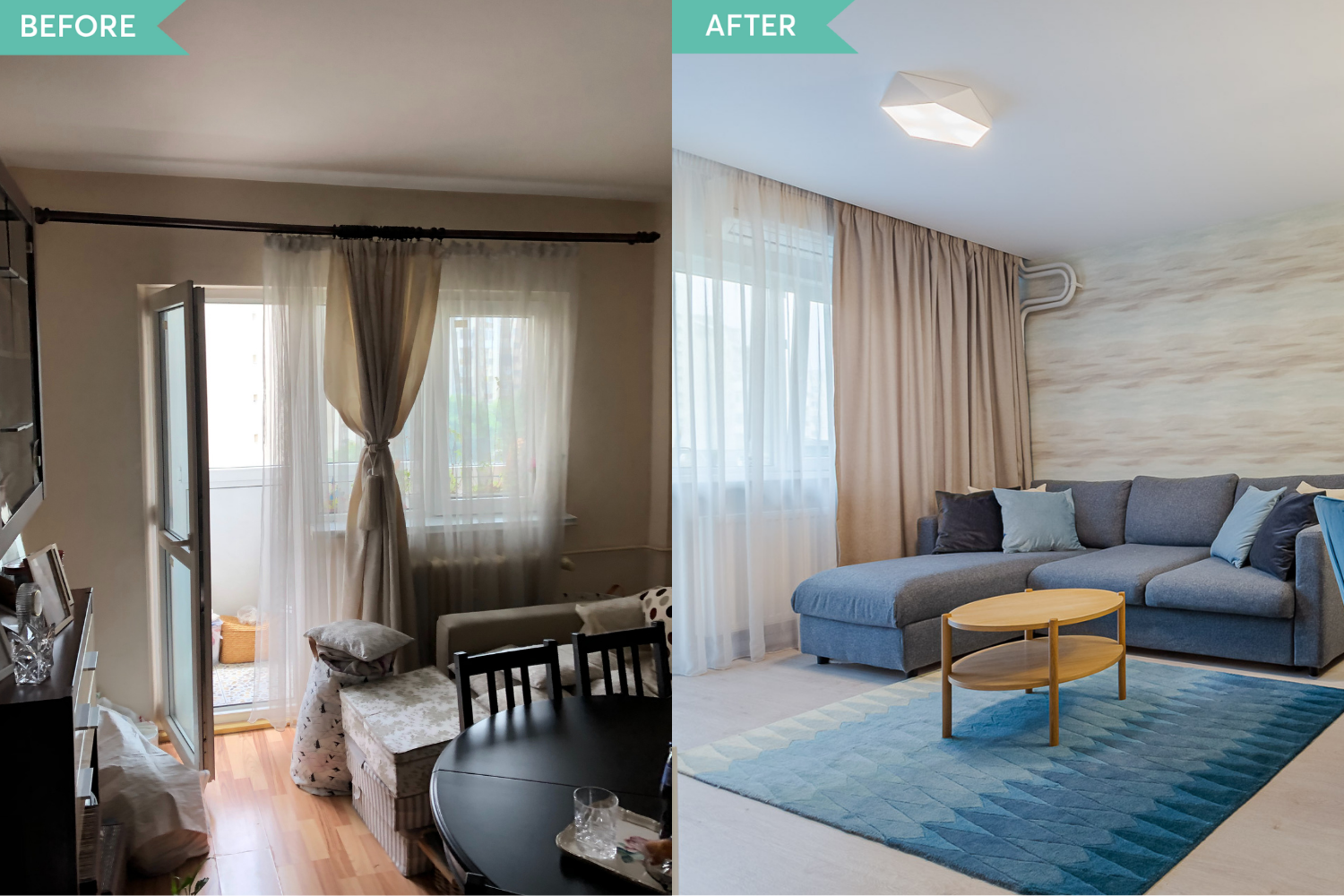 Renovare living apartament Bucuresti - before and after - Cristiana Zgripcea (2)