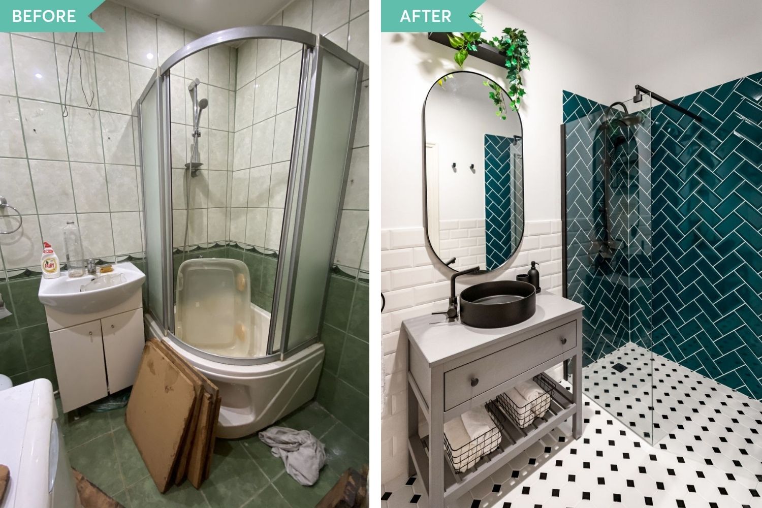 before after baie apartament arad casa antebelica