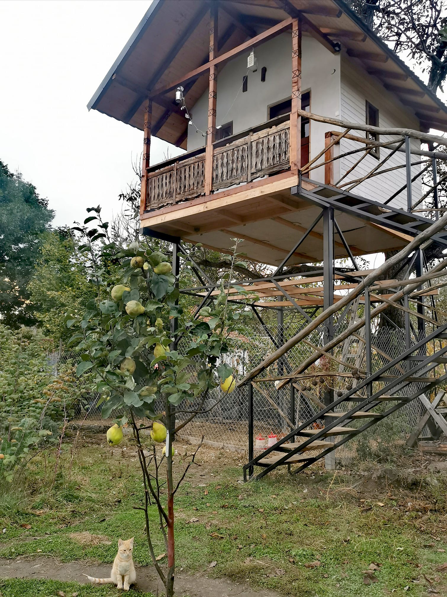 Căsuța din nuc poate fi închiriată de oaspeți