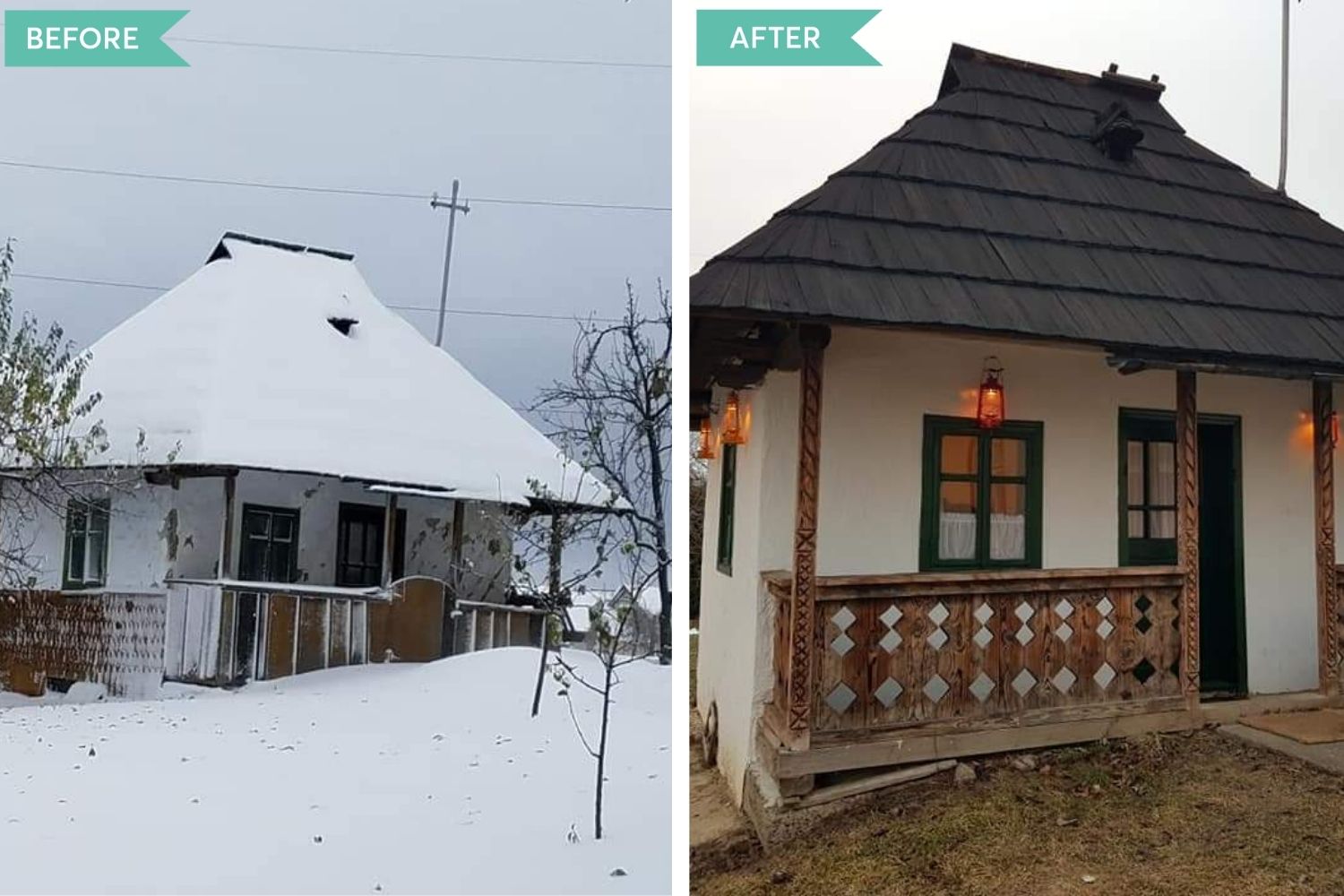 În doi ani de zile, Iosif a readus la viață o căsuță tradițională