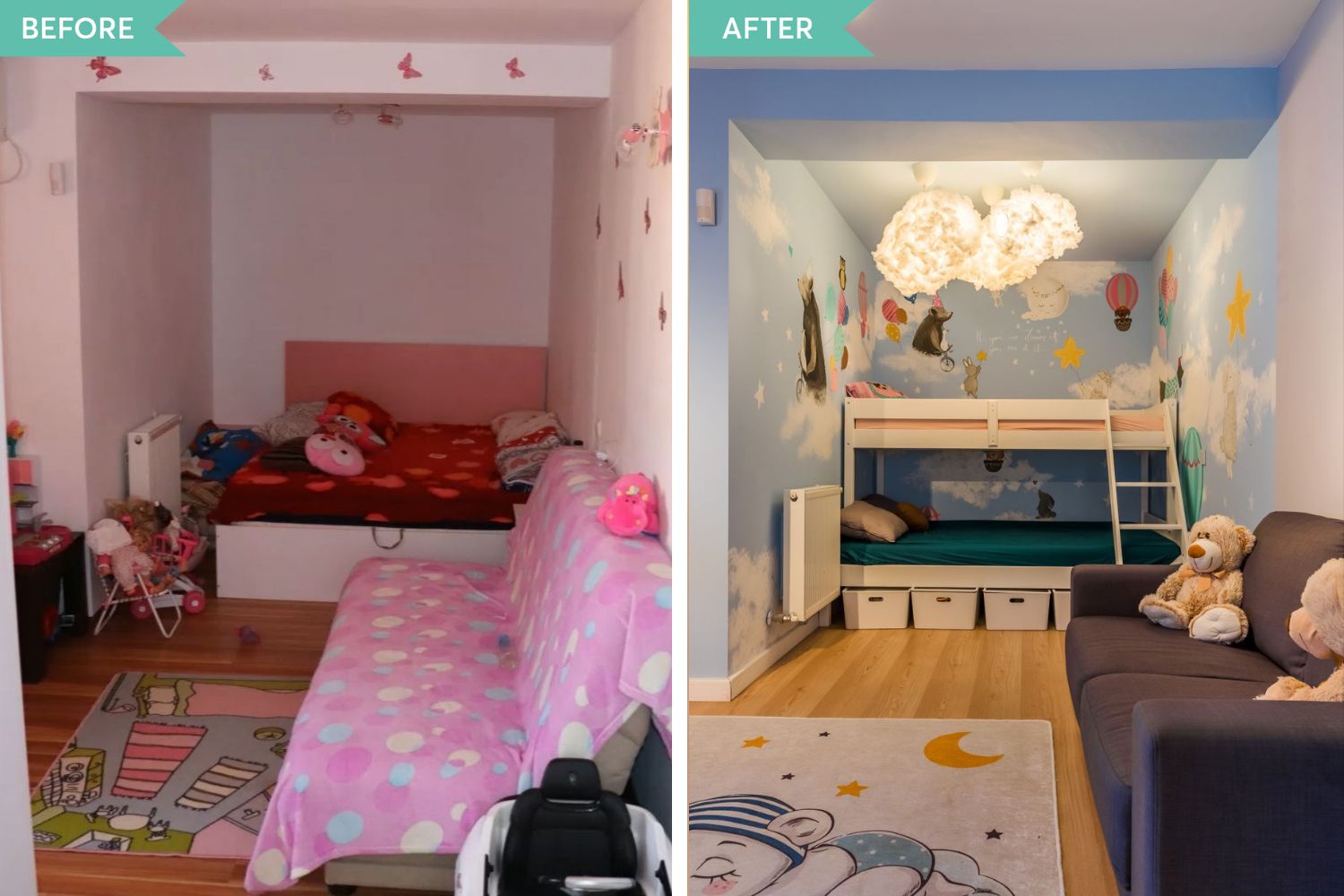 before after camera copiilor casa colentina