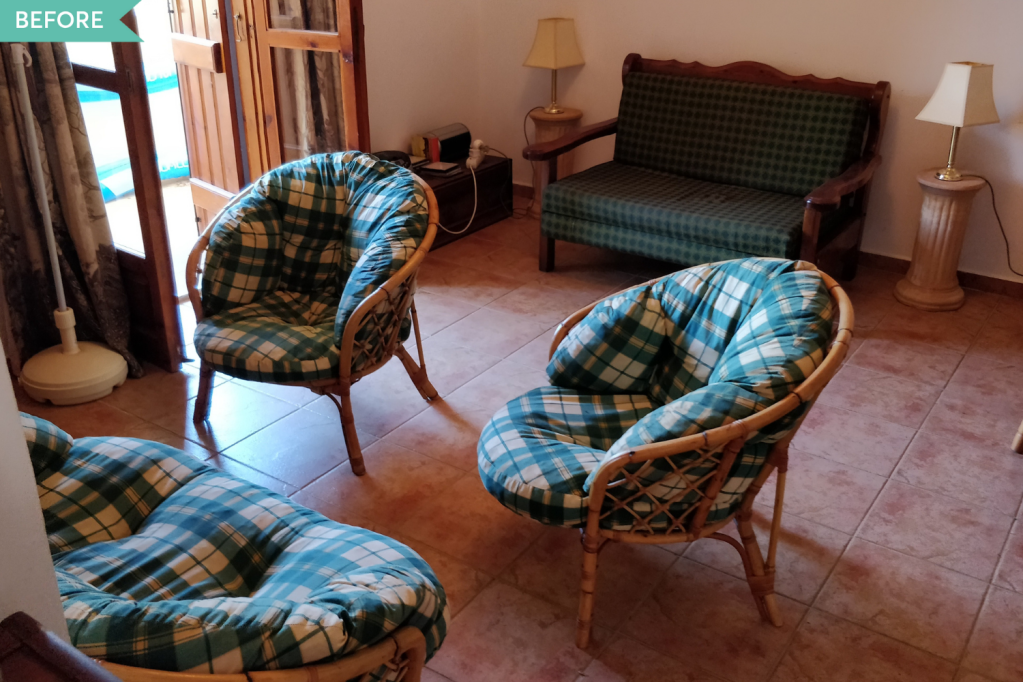 Aphrodite Villa Creta - living room before (1)