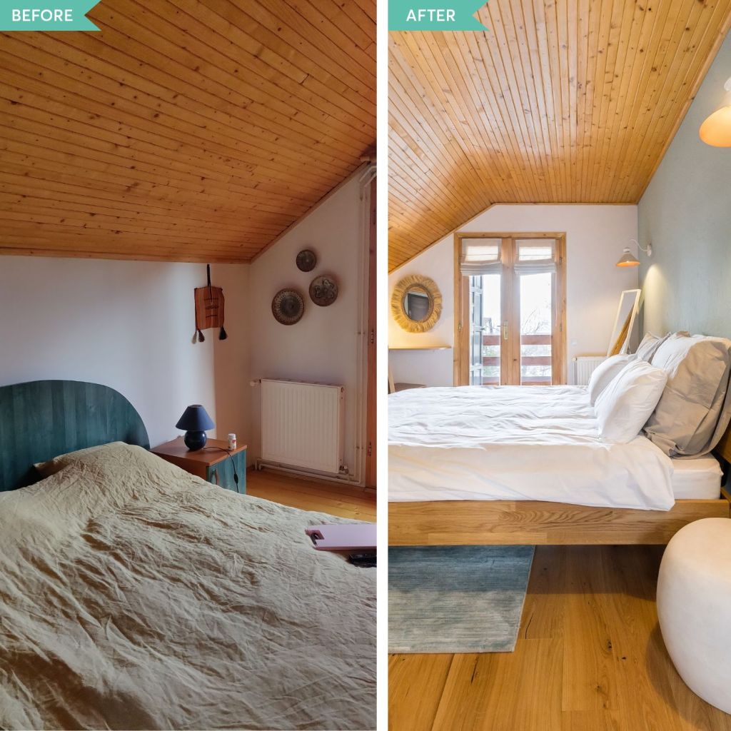 amenajare before and after_dormitor