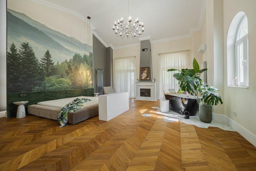 Amenajare mansarda Chevron semineu vila Bucuresti - Spatiograf 1