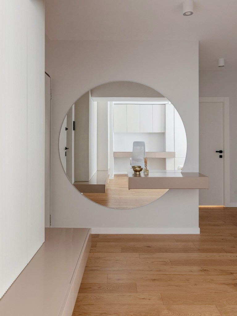 Apartamentul are un design modern, echilibrat și elegant