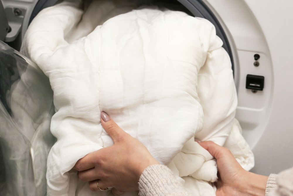 spălare pilota la mașina de spălat la program special Duvet 